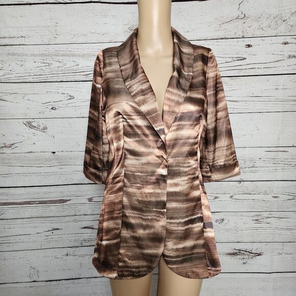 Alberto Makali Brown Blazer Jacket Small NWT - Picture 1 of 6